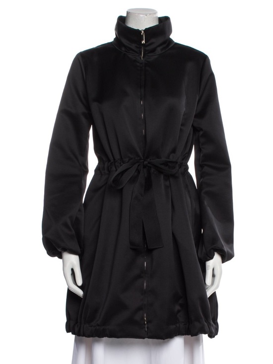 Carolina Herrera Jackets & Blazers - CH Carolina Herrera Black Tie-Waist Parka – Size S